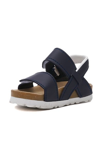 Nstil Sandale unisex pentru copii albastru bleumarin - gleznă cu velcro, talpă groasă și ușoare confortabile 316