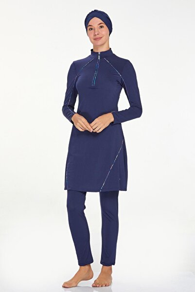 Remsa Mayo Eslinde 4544 - Full Covered and Lycra Dark Navy Blue Hijab Swimsuit