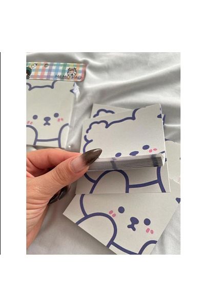 synshop Sanrio Cinnamoroll White Bear Y2K Kpop Cute Teddy Bear Square Notepad Kawaii Block Cube