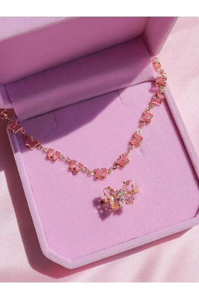 Reorah Collection مجموعة خاتم قلادة الفراشة من إريكا