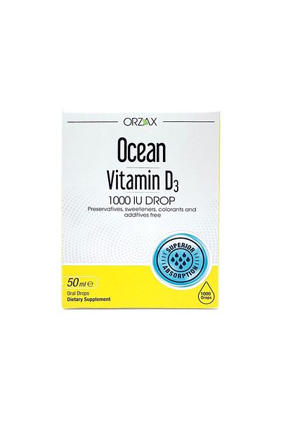 Ocean Vitamin D3 1000IU- Drops 50ml Facial Cleansing Gel, Gift 100ml+