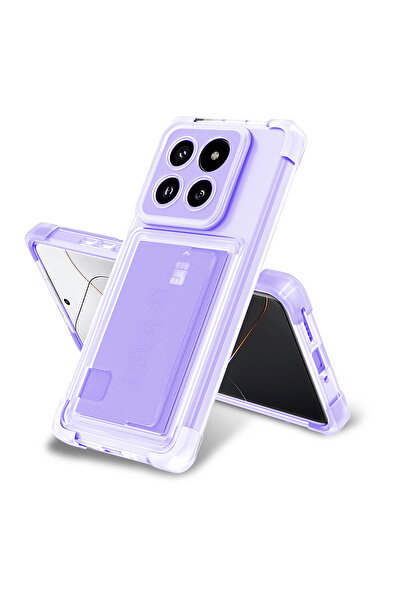 NANOSPACE Xiaomi Mİ 14 Pro İle Uyumlu Şeffaf Kartlık Kılıf Anti Shock Kılıf
