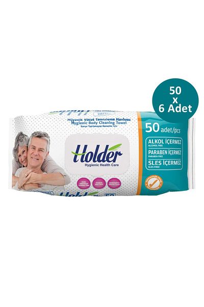 Holder 50 x 6 Pieces Body Cleansing Towels Prevention Holder