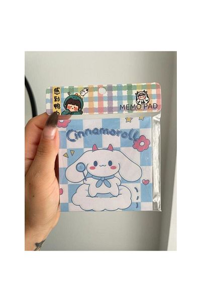 synshop Sanrio Cinnamoroll Y2K Kpop - Cute Notepad with Kawaii Rabbit Pattern on 50 Note Sheets