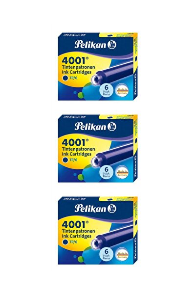 Pelikan DOLMA KALEM KARTUŞU MAVİ ( 3 PAKET )