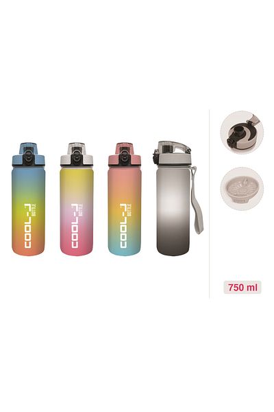 Gıpta زجاجة مياه رياضية Cool-J 750 مل - PCTG 4 ألوان ميكس 7577