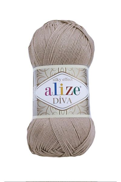 Alize 5 τεμάχια Diva Mercerized String Summer Bikini Bustier Μπλούζα Πλεκτό Σχοινί Μπεζ 167