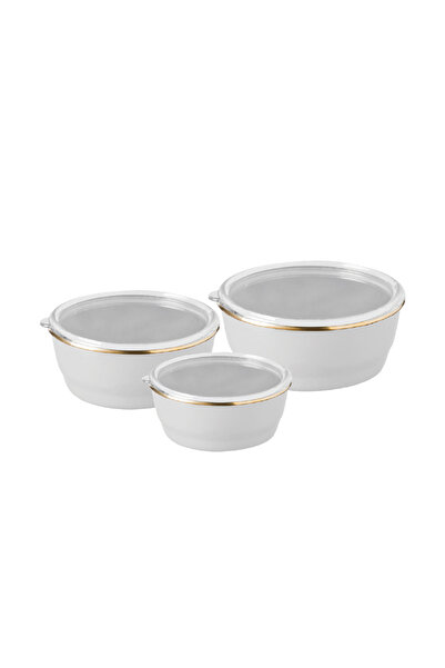 AROW Enamel 3-Piece Storage Set - Warm