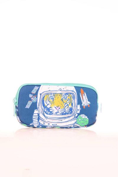 KAUKKO Τσάντα μολυβιού με μοτίβο Tiger Blue 3 θέσεων για - L8164