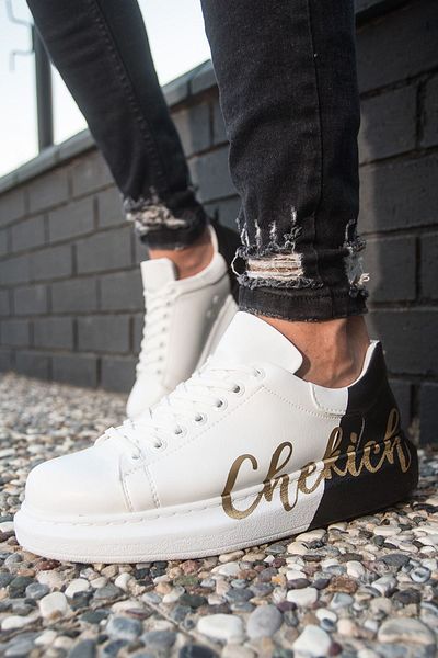 Chekich Men's Shoes Ch254 Cbt Pittura - 426 White and Black