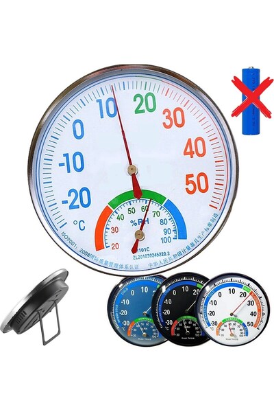 BarkoFix Termometre Sıcaklık Nem Ölçer Higrometre Isı Ölçer Pil Gerektirmez N...