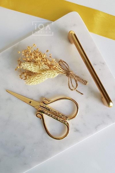 ioadesign Promise / Engagement Scissors Gold Color Natural Color Dried Flower