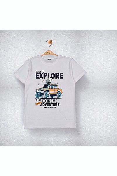 Cevval Tricou cu imprimeu mașină pentru băiat