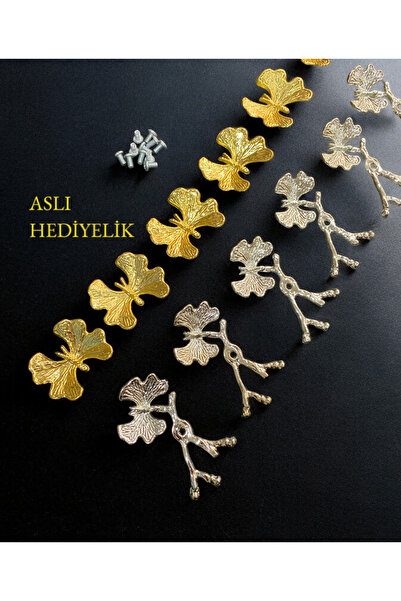 Aslı Hediyelik 6 Pieces Luxury Butterfly Patterned Presentation Tray