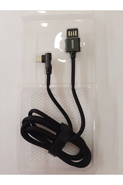 FERRO Örgülü Iphone 7g Usb Hızlı Şarj Kablosu Yan Girişli 2.4a 1m