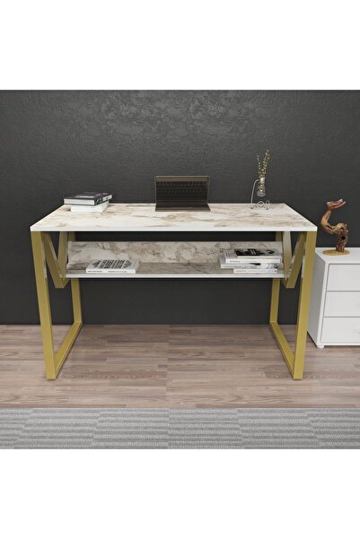 Decorotika DECOROTİKA LONA ÇALIŞMA MASASI EFES GOLD METAL