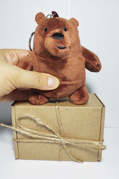 dudu kids Plush Kafadar Brown Bear Keychain - 13 Cm - Coffee - Birthday Gift - Bag Ornament - Toy