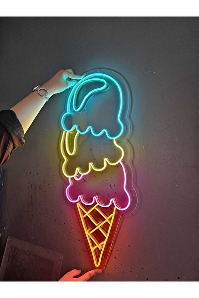 En Güzel Günde Dondurma Neon Led Işıklı 33*75 cm