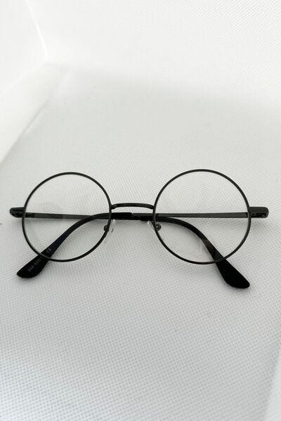 TAKIŞTIR Şeffaf Renk Antrasit Detay Yuvarlak Kadın Gözlük