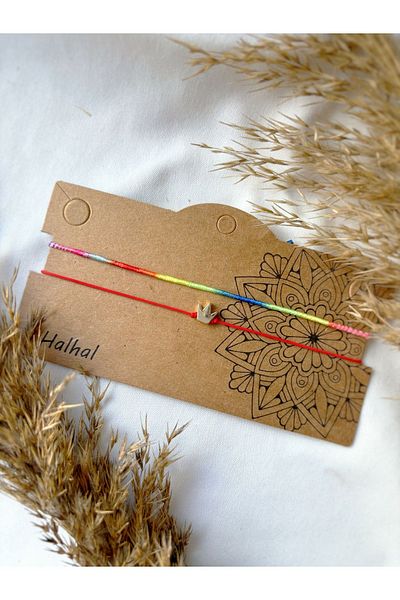 Atölye Merdiven Red Crown Anklet Set of 2