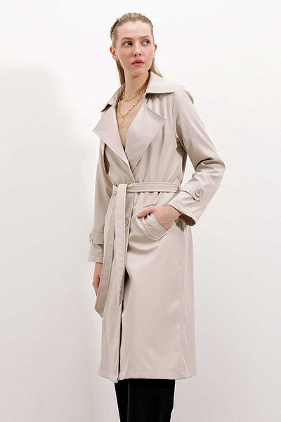 GABRİA Cufflinks Detailed Trench Coat