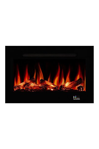 ZAYA PAGLA 70 - Isıtmalı Elektrikli Şömine Sınırsız Renkli Cam Çerçeveli