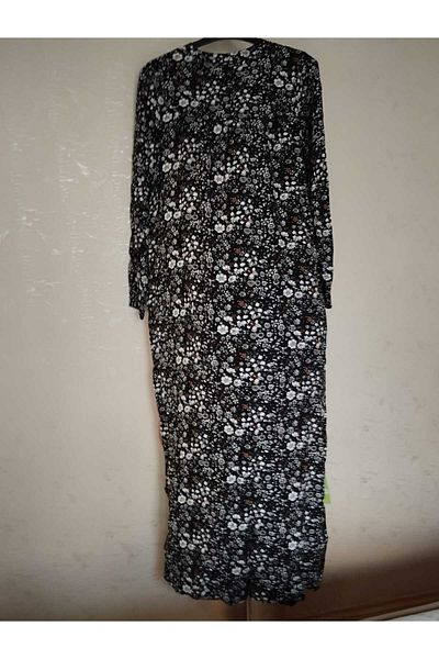 anne moda ankara Καλοκαιρινό φόρεμα με 3 κουμπιά μακρυμάνικο φόρεμα