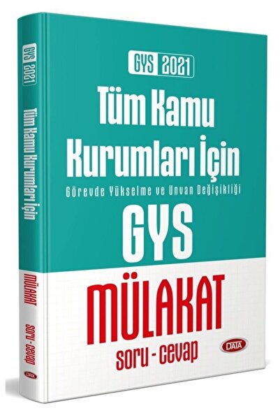 Data Yayınları Data 2021 Gys Tüm Kamu Kurumları Için Mülakat Soru Cevap Görev...