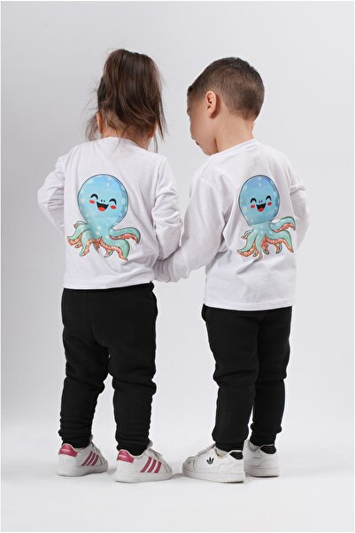 Lissa Kids 2li Basic Uzun Kollu T-Shirt Beyaz