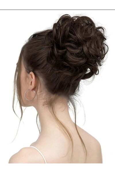 AKOLİFE Agrafă pentru coc de păr natural brun închis