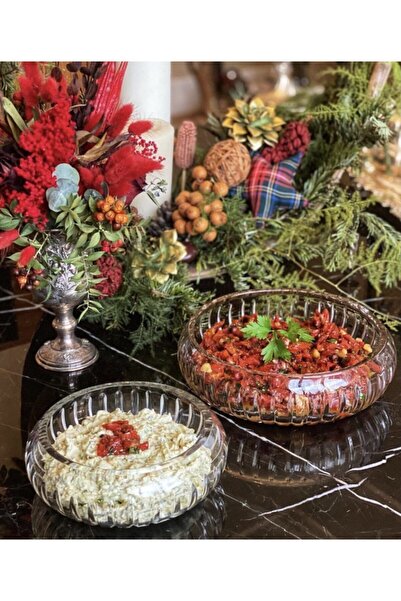 Paşabahçe Crystal Cut Glass Salad Bowl Set of 3