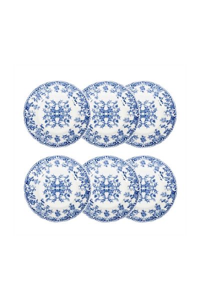 Mudo Home 20 cm BLUE DREAM CAKE PLATE SET - 6 Pieces