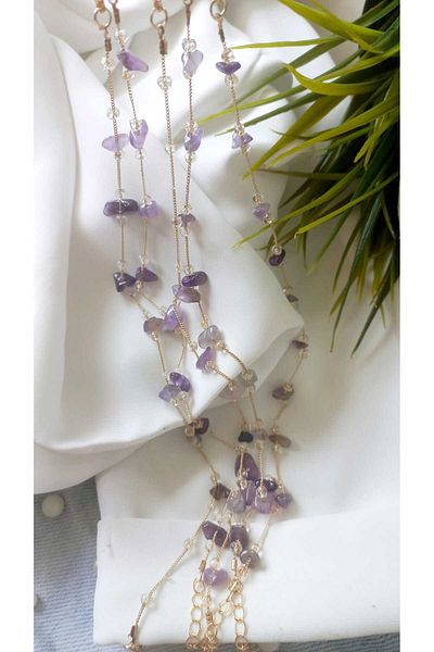 ZeynDesign Amethyst Natural Stone Anklet