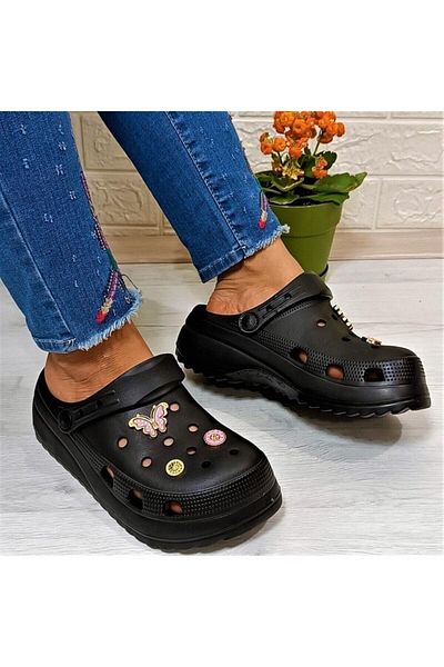 Sonimix Women's slippers beach crocs stone high midpedic