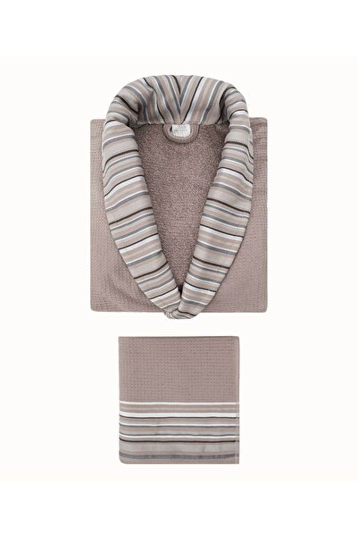 Koza Home Limira Σετ 2 Βαμβακερά Βιζόν - 1 Μπουρνούζι, L-XL, 1 Πετσέτα Προίκας, 50x90, 2233