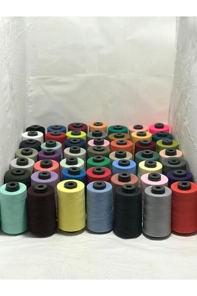 Lider Dikiş Iplik 49'lı Değişik Renk Set Dikiş Ipliği 120 No 5000mt. Polyester