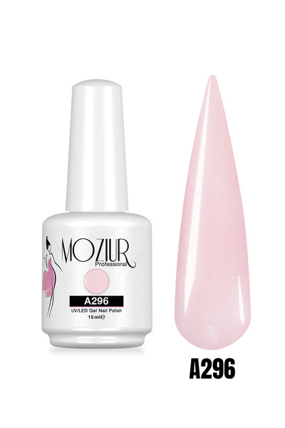 MOZIUR Kalıcı Oje Uv Led A296 (SEDEFLİ RENK) 15ml