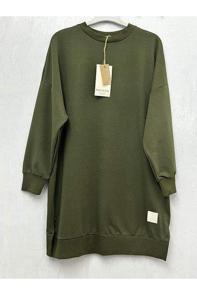 Soul Organic Cotton Crew Neck Above Knee Tunic/Sweatshirt 30644