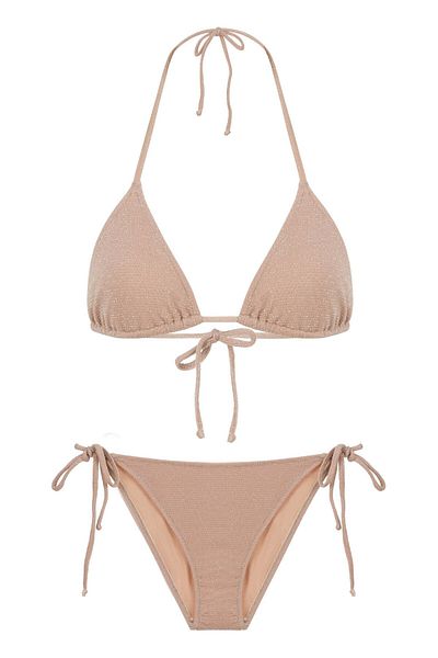 AQUELLA Σετ μπικίνι Triangle Mink Glitter