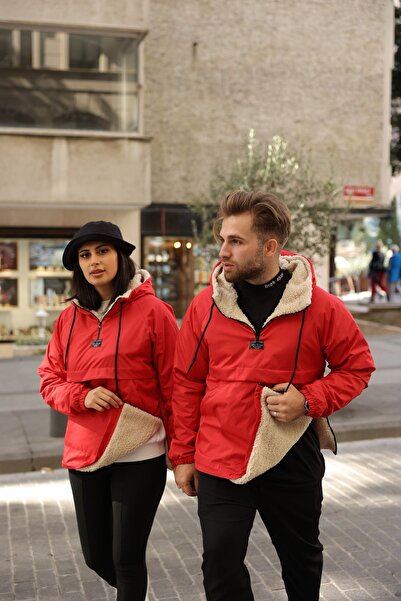 KİLSBUTİK Waterproof Hooded Sweat Jacket with Fur Inside and Kangaroo Pocket