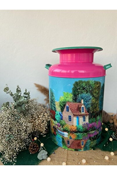 Handmadesign Doğa Temalı Evli Çok Renkli Çok Amaçlı Dev Güğüm Vazo Dekoratif ...