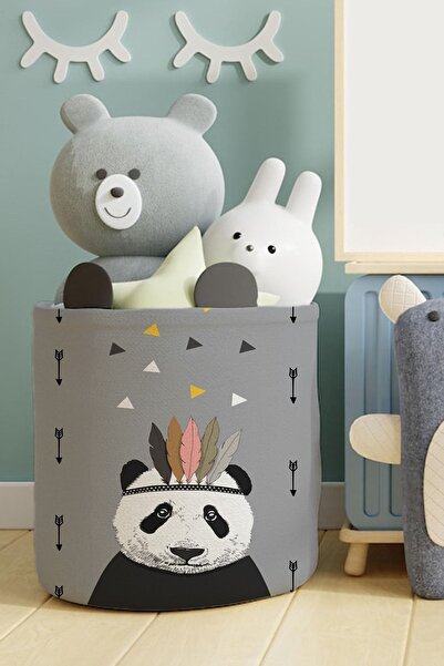 dekomingo Coș de jocuri Panda cu pene