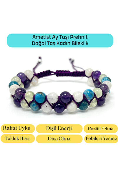 YILDIZ DOĞAL TAŞ SERTİFİKALI Zayıflama Dişil Enerji Dinçlik Ametist Ay Taşı P...