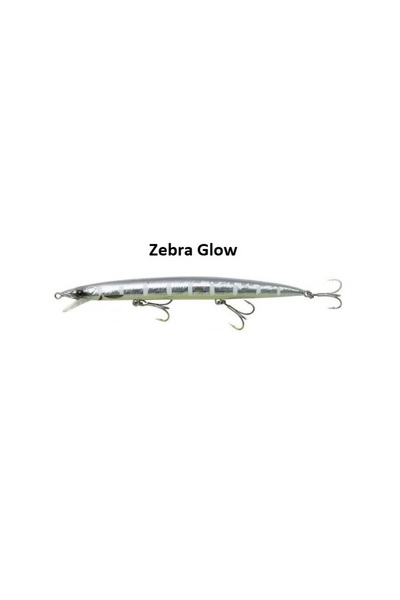 Jerk Minnow 145 Mm 17g Sinking Artificial Model Feed Zebra Glow