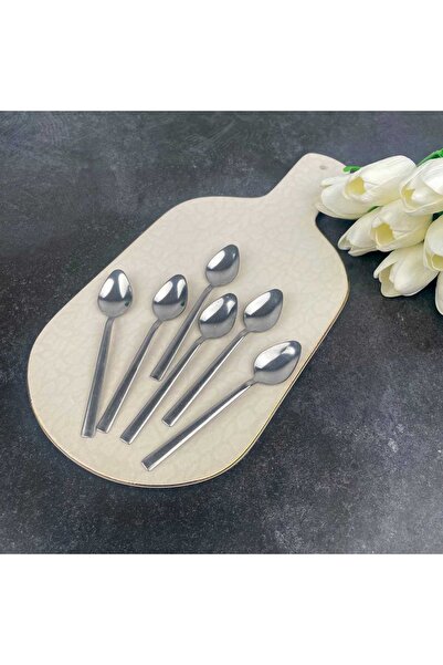PAPATYAMDEKOR ZÜCCACİYE 6 Stick Model Steel Teaspoons