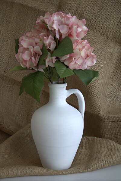 garden Moda Vazo 1 Adet Beyaz Renk Çömlek Vazo Toprak Vazo Dekoratif Vazo Kur...