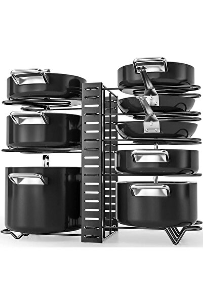 Yıldızan Dolap Için Tencere Ve Tava Düzenleyici Organizer Raf 8 Katlı - DDLC-558