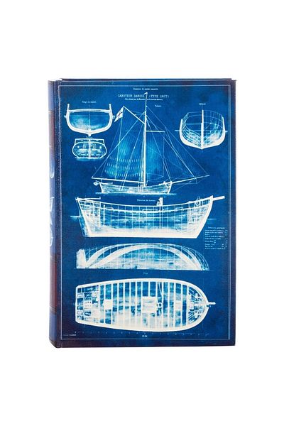 Mudo Home 19X7Xx27Cm Blue Sail Book Box