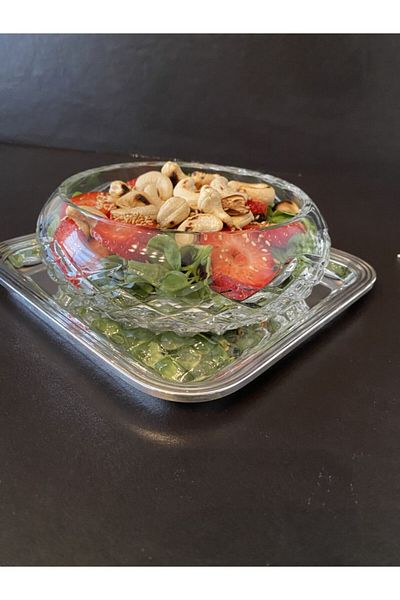 Paşabahçe Crystal Cut Glass Salad Bowl 18 Cm