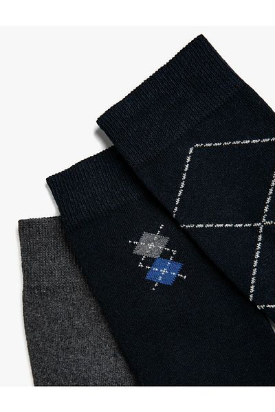 Meguca Socks Мъжки сезонни памучни чорапи Смесени цветове и десени 8 чифта